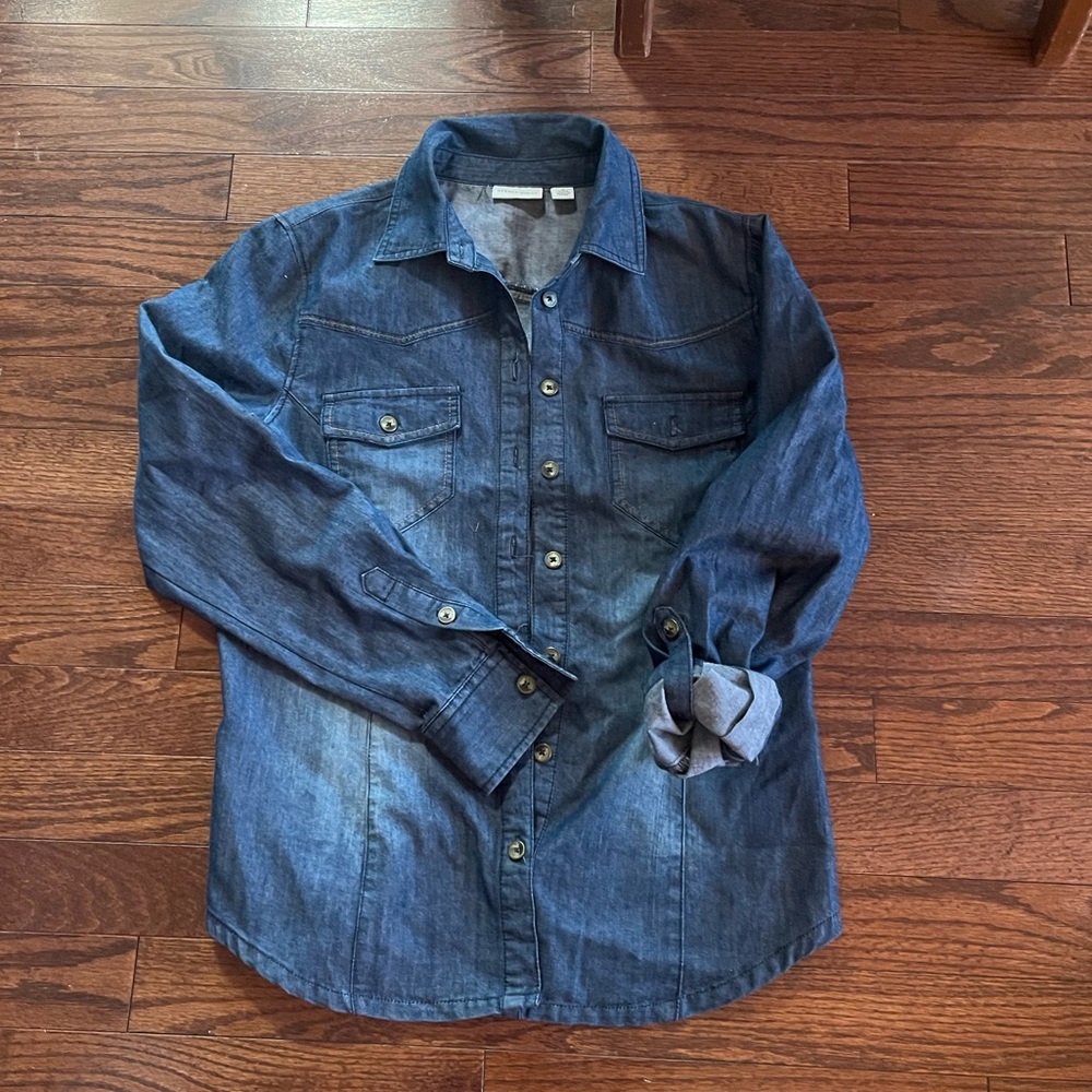 Tribal Jeans jean button down shirt